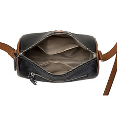 Panelled Crossbody Bag Leather Casual Lady Shoulder Messenger