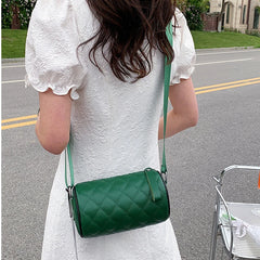Plaid Casual Sling Handbags Womens Leather Vintage Messenger Bag