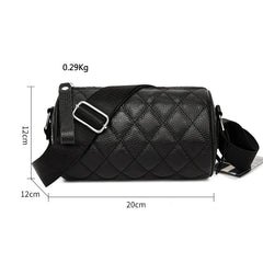 Plaid Casual Sling Handbags Womens Leather Vintage Messenger Bag