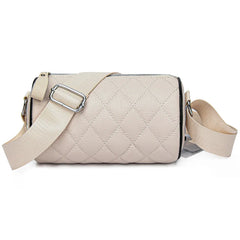 Plaid Casual Sling Handbags Womens Leather Vintage Messenger Bag
