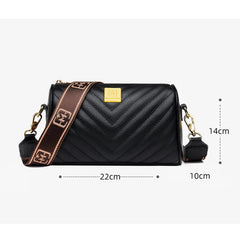Quilted Crossbody Handbags Women'S Leather Casual Messenger Shoulder Bags