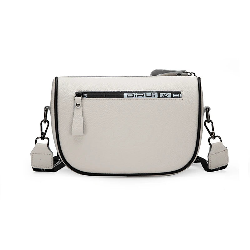 Vintage Leather Saddle Handbag for Women