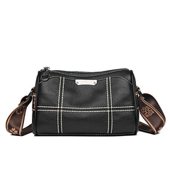 Vintage Leather Crossbody Handbag Pillow Casual Tote Lady Shoulder Bag