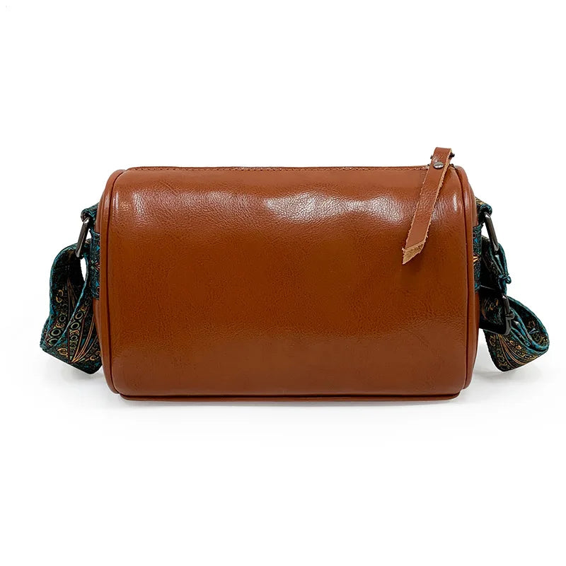 Women's Leather Crossbody Handbag Casual Vintage Tote Shoulder Bag