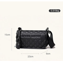 Plaid Letter Handbags Leather Vintage Tote Chain Shoulder Bags