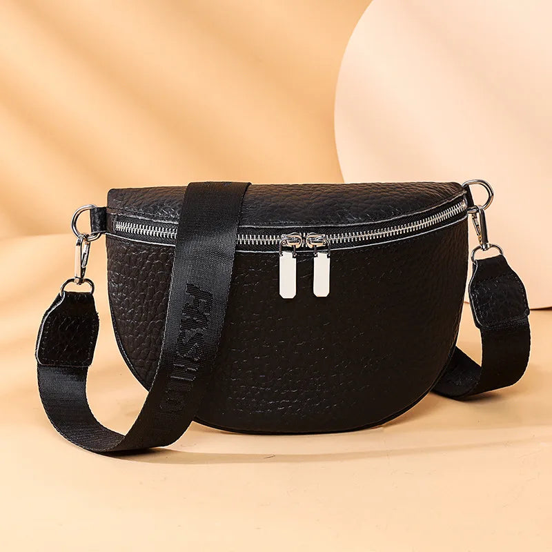 Vintage Leather Sling Waist Handbag for Women