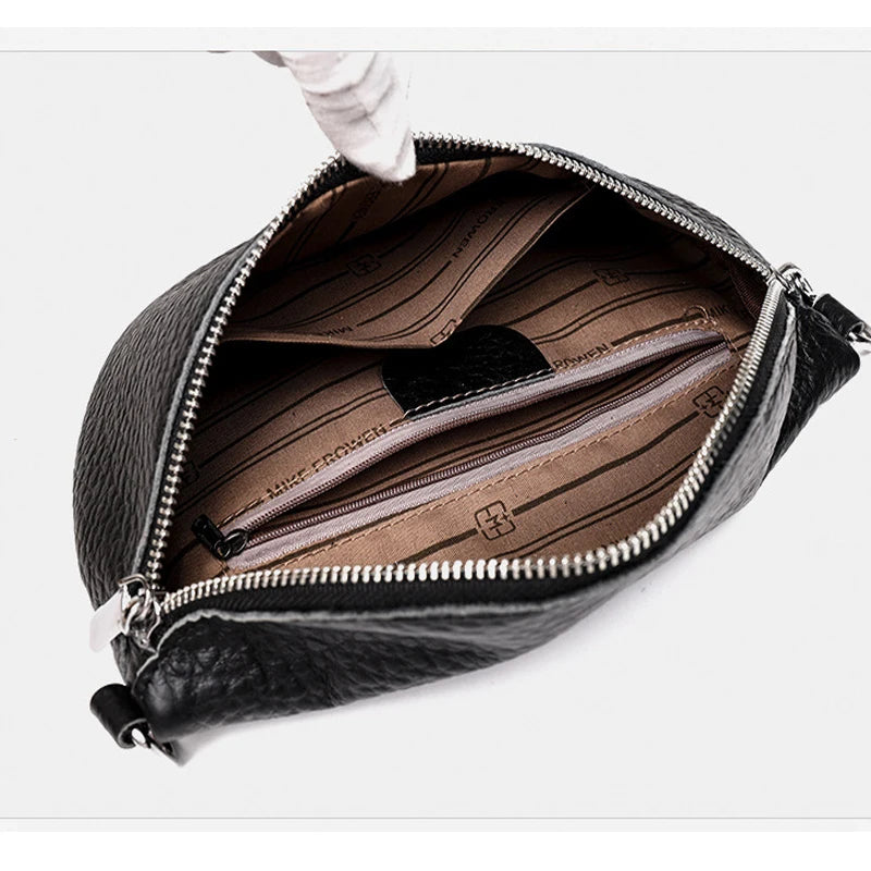 Vintage Leather Sling Waist Handbag for Women