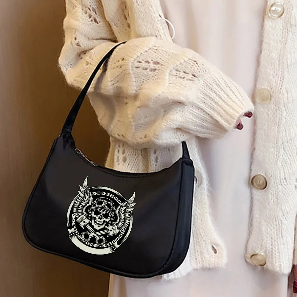 Women's Gothic Skull Pattern Shoulder Bag Handbag