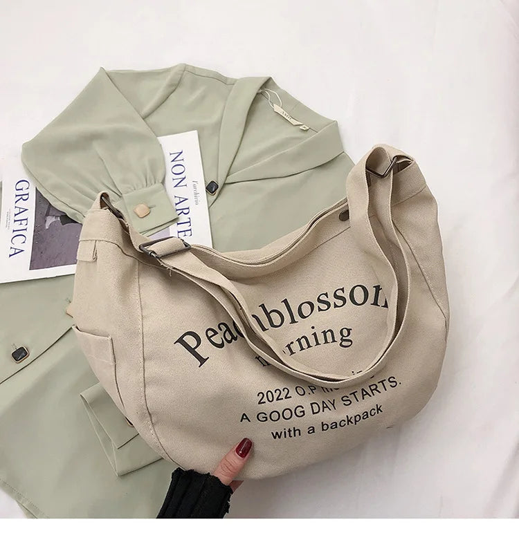Canvas Shoulder Bags for Women Handbags and Purse Casual Totes