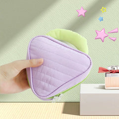 Triangle Makeup Bag Large Capacity Portable Contrast Handbag