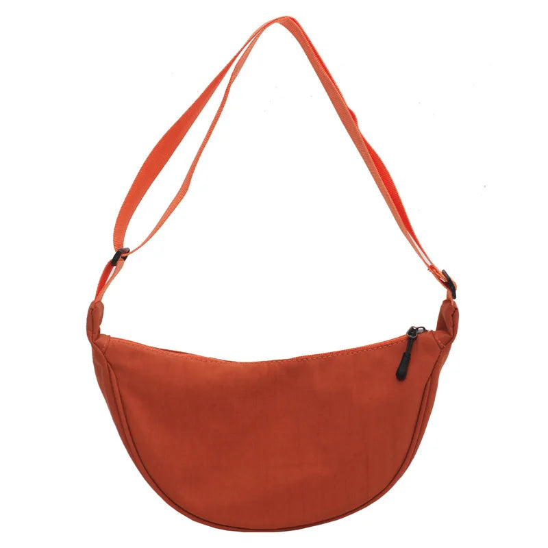 Nylon Crossbody Messenger Bag for Women Soft Zipper Handbag