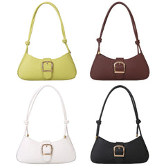 Casual Women Shoulder Bags Ladies PU Leather with Zipper Closure