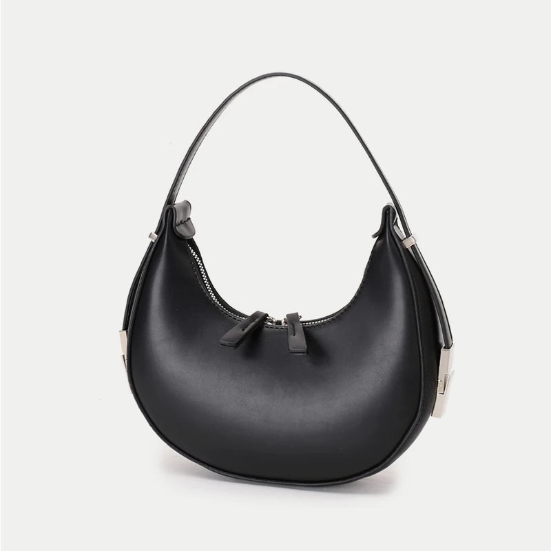 Women's Underarm Bag Solid Shoulder Hobo Messenger Purse PU Leather Handbag