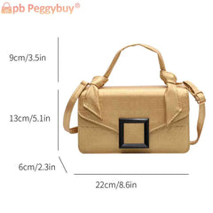 Underarm Bags Knot Handle Women Top-handle Bag PU Leather Casual Solid Flap