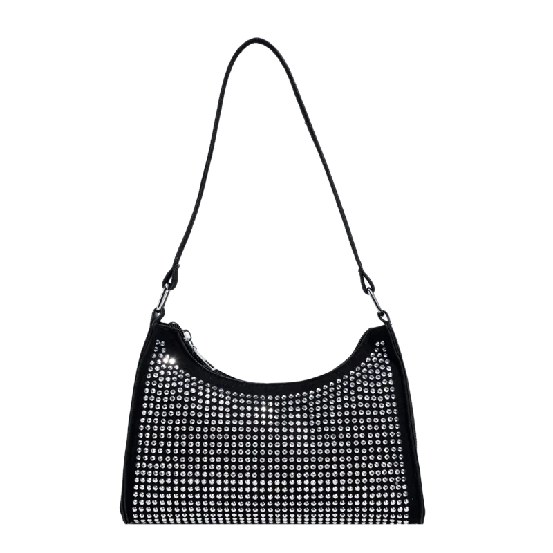 Diamonds Decoration Underarm Bag for Women Evening Shoulder Bag