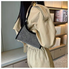 Diamonds Decoration Underarm Bag for Women Evening Shoulder Bag