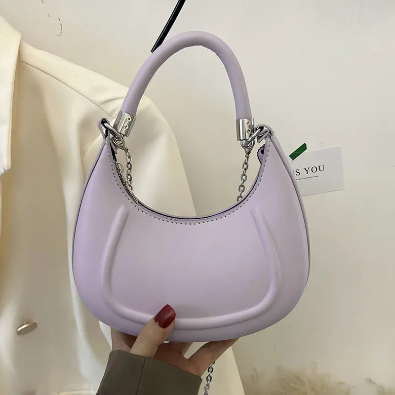 Women's Shoulder Bag Crossbody Chain Purse Solid Hobo Handbag