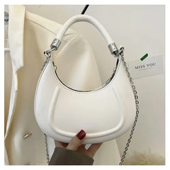 Women's Shoulder Bag Crossbody Chain Purse Solid Hobo Handbag