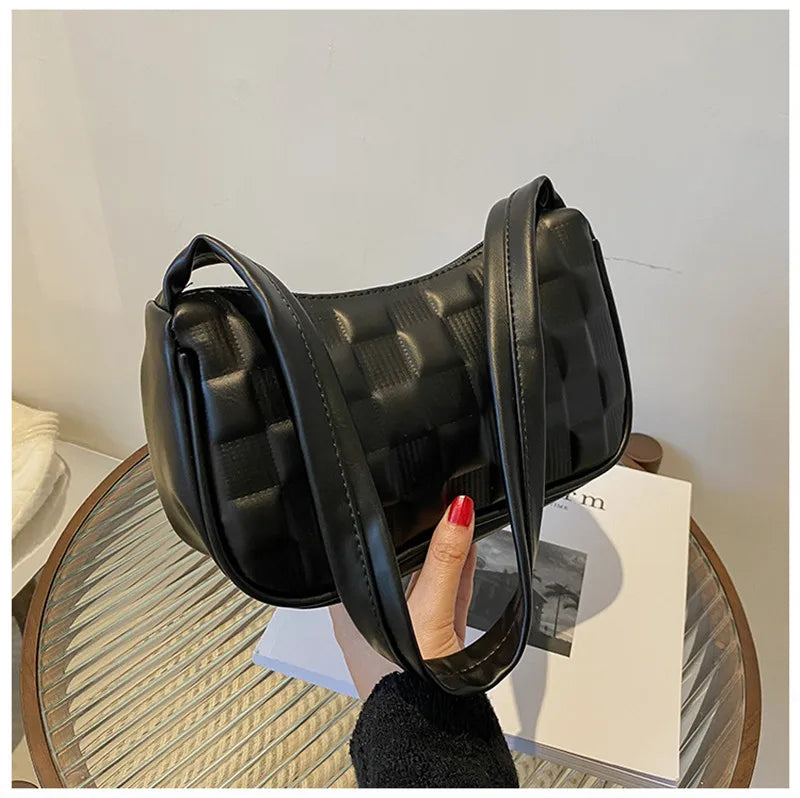 Women's PU Leather Underarm Shoulder Bag Armpit Purse Handbag