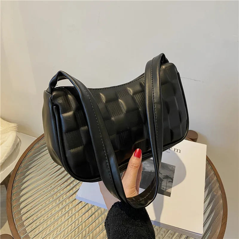 Women's PU Leather Underarm Shoulder Bag Armpit Purse Handbag