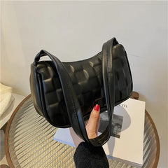 Women's PU Leather Underarm Shoulder Bag Armpit Purse Handbag