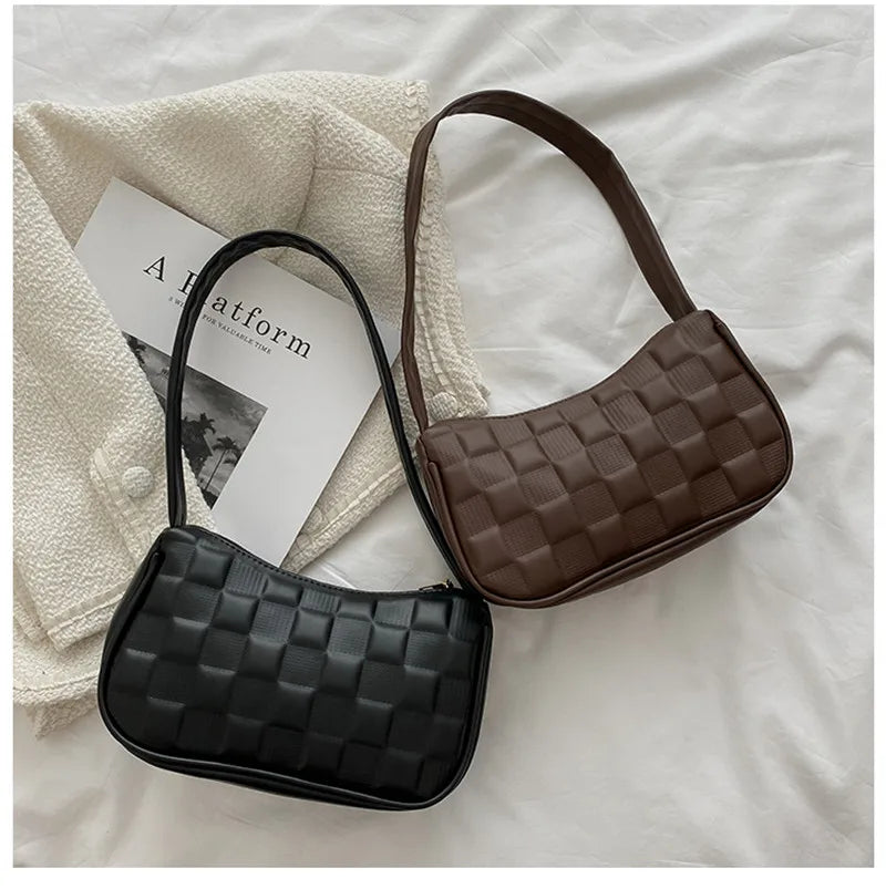 Women's PU Leather Underarm Shoulder Bag Armpit Purse Handbag