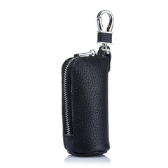 Leather Key Bag Zipper Keychain Auto Car Key Case