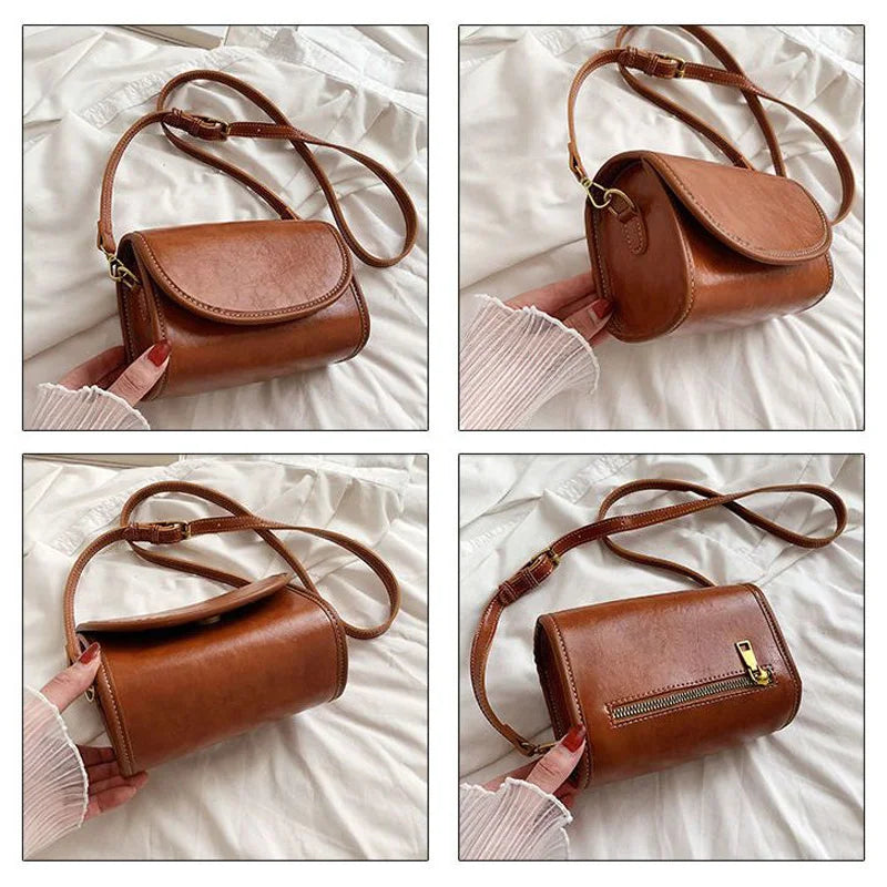 Vintage Leather Women's Shoulder Bag Purse Handbag