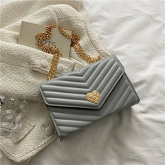 Vintage Chain Crossbody Bags for Women Solid Female Small Shoulder Bag Purse