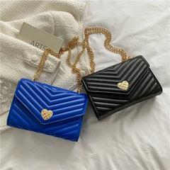Vintage Chain Crossbody Bags for Women Solid Female Small Shoulder Bag Purse