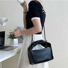 Vintage Green Crossbody Bag Women PU Leather Tote