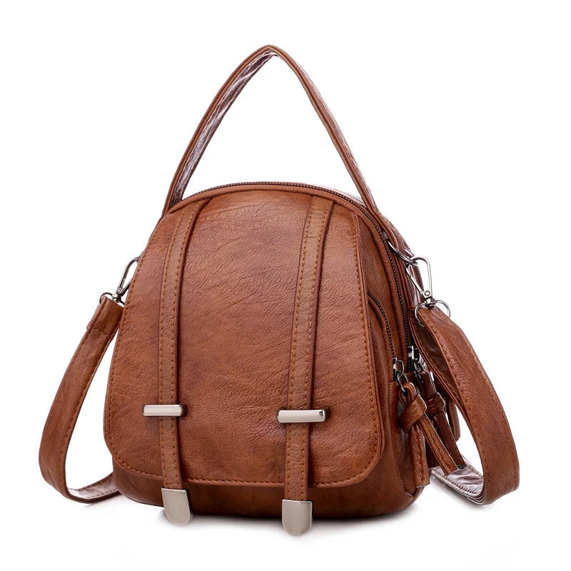 Vintage Crossbody Shoulder Bag Retro PU Leather Handbag Small Pack