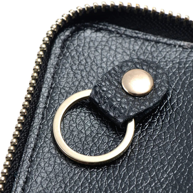 Vintage Leather Wallet Men Key Holder Housekeeper Keys Organizer Women