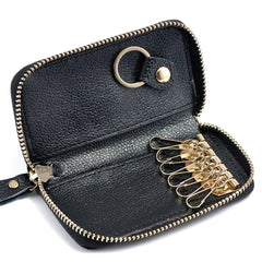 Vintage Leather Wallet Men Key Holder Housekeeper Keys Organizer Women