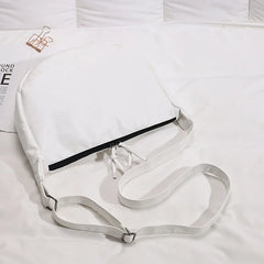 Vintage Hobos Pocket Bags Women Shoulder Bag PU Leather Letters Crossbody Bags