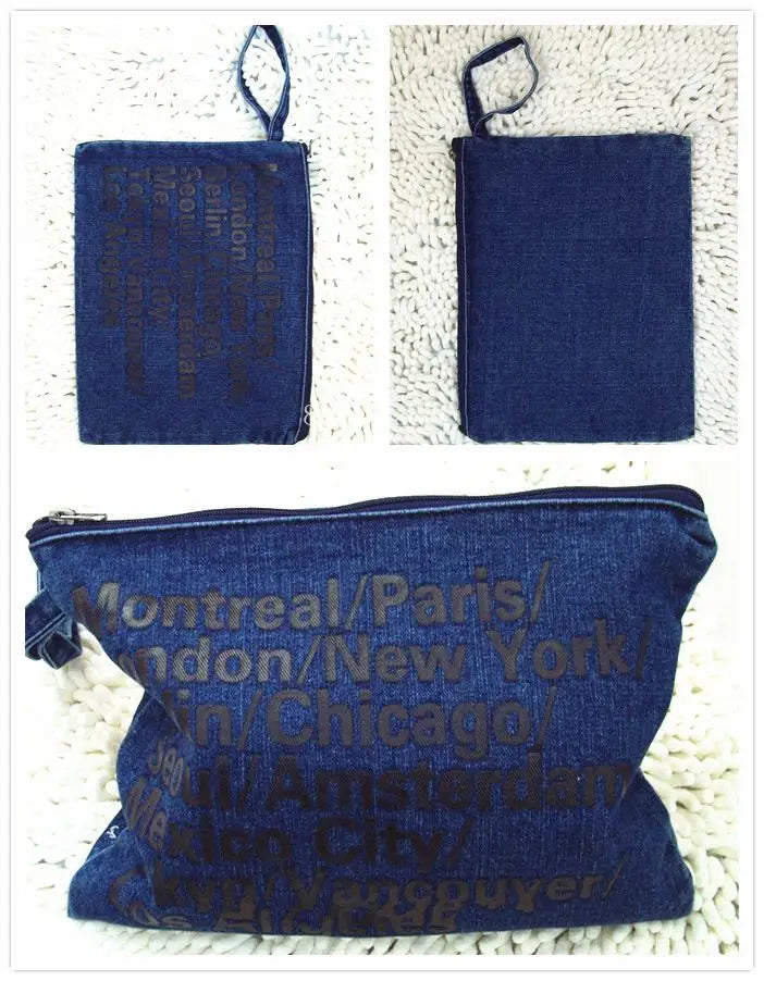 Vintage Denim Women Bags HandBags Girls Clutches Totes Purse