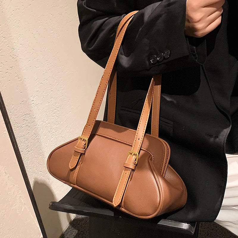 Vintage Shoulder Bag For Women Texture Cloud Underarm Bags High Female All-match