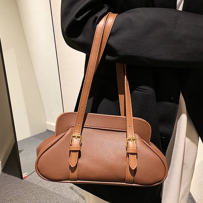 Vintage Shoulder Bag For Women Texture Cloud Underarm Bags High Female All-match