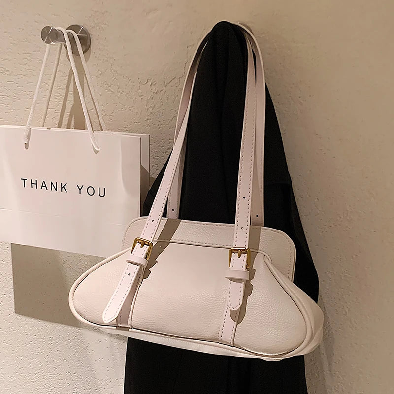 Vintage Shoulder Bag For Women Texture Cloud Underarm Bags High Female All-match