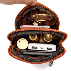 Vintage Shoulder Bags Women Washed PU Leather Crossbody Bag Phone Purse