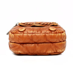 Vintage Shoulder Bags Women Washed PU Leather Crossbody Bag Phone Purse
