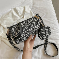 Vintage Women's Shoulder Round Bags Set Crossbody Bag Shopper Wallet Handbags
