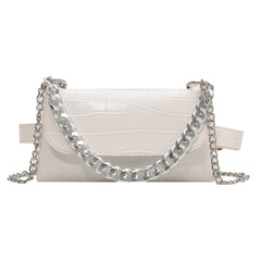 Leather Chain Waist Bag Fanny Pack Women Shoulder Crossbody Chest Bags