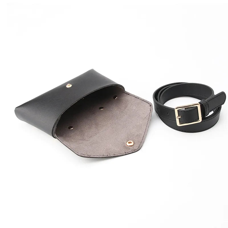 Vintage PU Leather Waist Bag Fanny Pack Phone Pouch Women Belt Messenger