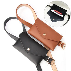 Vintage PU Leather Waist Bag Fanny Pack Phone Pouch Women Belt Messenger