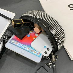 Leather Fanny Pack Rhinestone Female Belt Bag