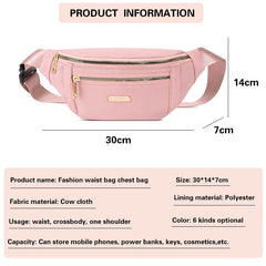 Waist Bag Women Fanny Pack Casual Crossbody Chest Bag
