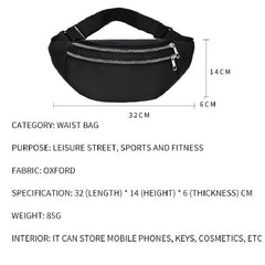 Waist Bag Women's Shoulder Bag Lightweight Oxford Cloth