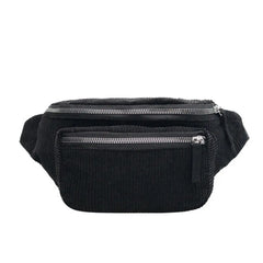 Waist Fanny Pack Women Belt Zipper Bag Chest Purse Brown Pink