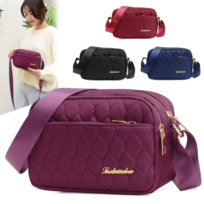 Waterproof Nylon Women Messenger Bag Small Female Tote Shoulder Bag